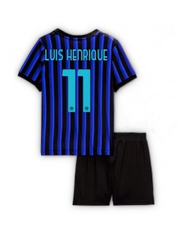 Billige Inter Milan Luis Henrique #11 Hjemmedraktsett Barn 2025-26 Kortermet (+ Korte bukser)